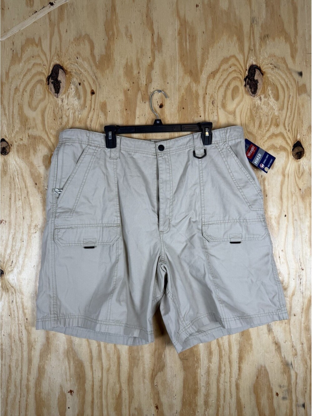Wrangler Authentics Men's Canvas Utility Hiker Shorts - Size 42 - Khaki Beige
